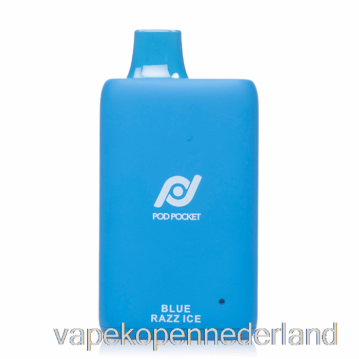 Vape Nederland Pod Pocket 7500 Wegwerp Blauw Razz Ijs
